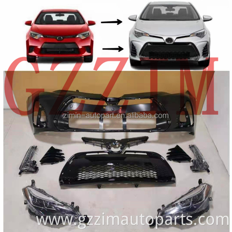 Car Front & Rear Bumper Facelift Bodykit Body Kit for Corol*a SE 2014 Upgrade To 2019+